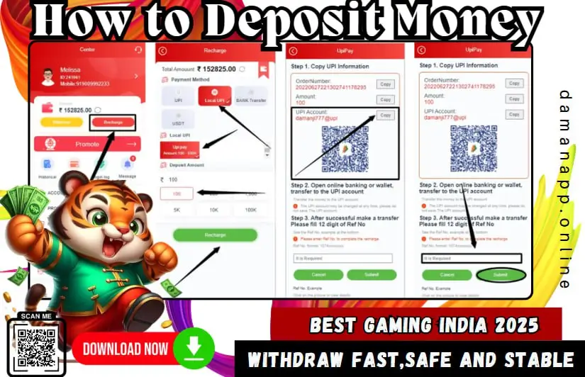 How to Deposit Money on Daman Games